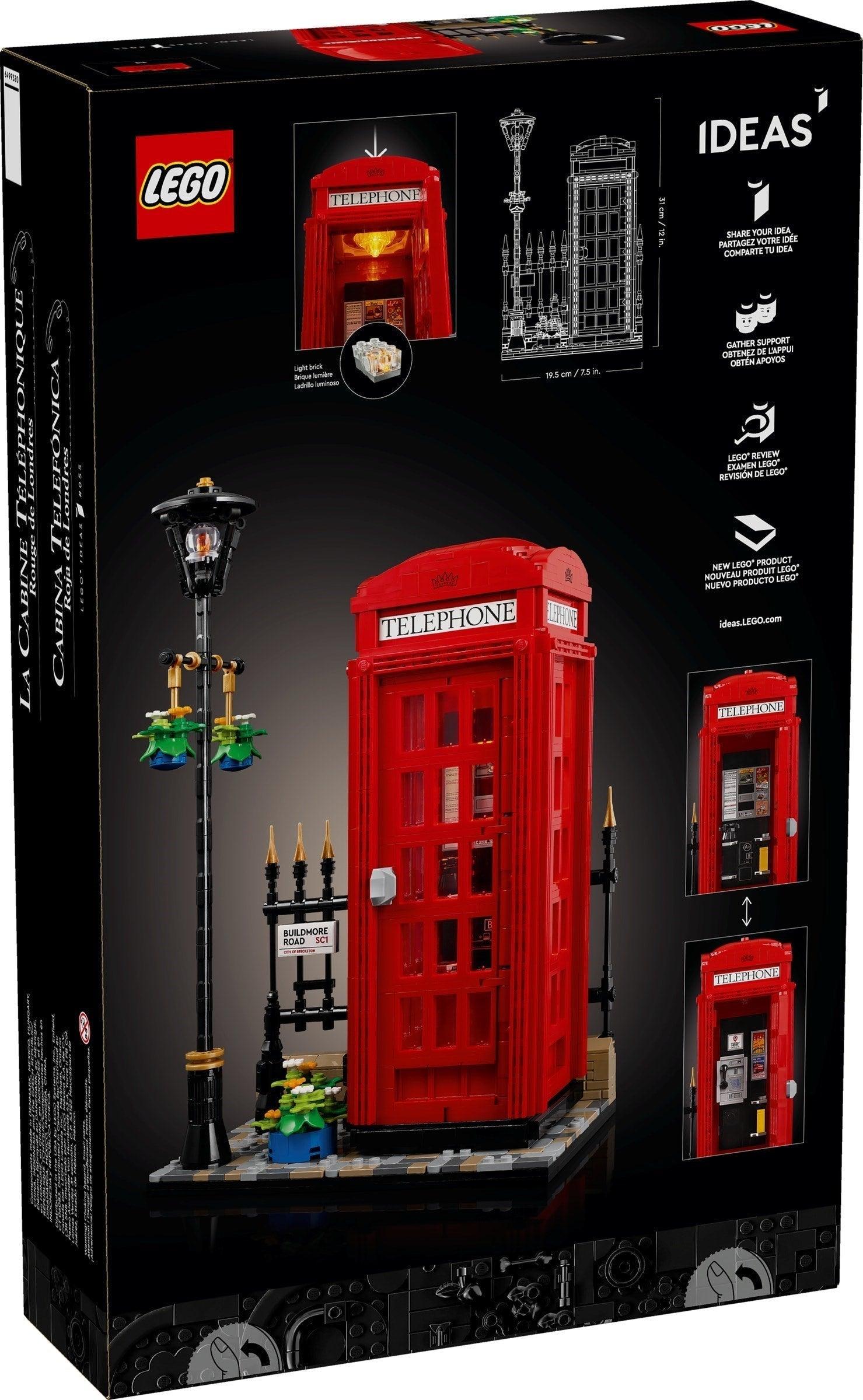 LEGO Red London Telephone Box 21347 Ideas @ 2TTOYS | Official LEGO shop😊🥰 2TTOYS €. 114.99