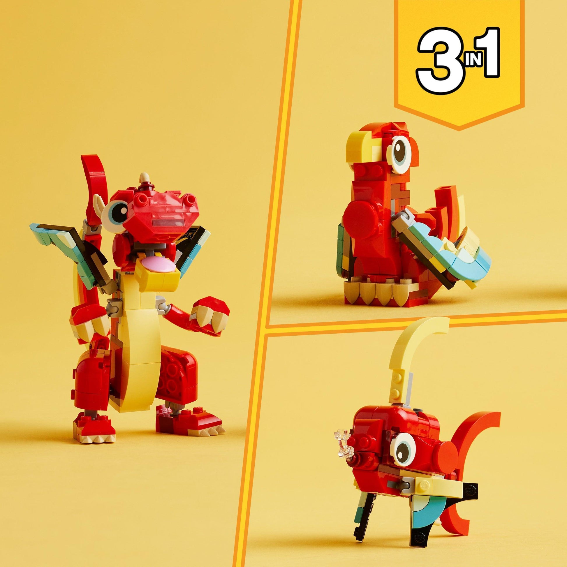 LEGO Rode Draak 31145 Creator 3 in 1 LEGO CREATOR 3 IN 1 @ 2TTOYS | Official LEGO shop😊🥰 LEGO €. 8.49