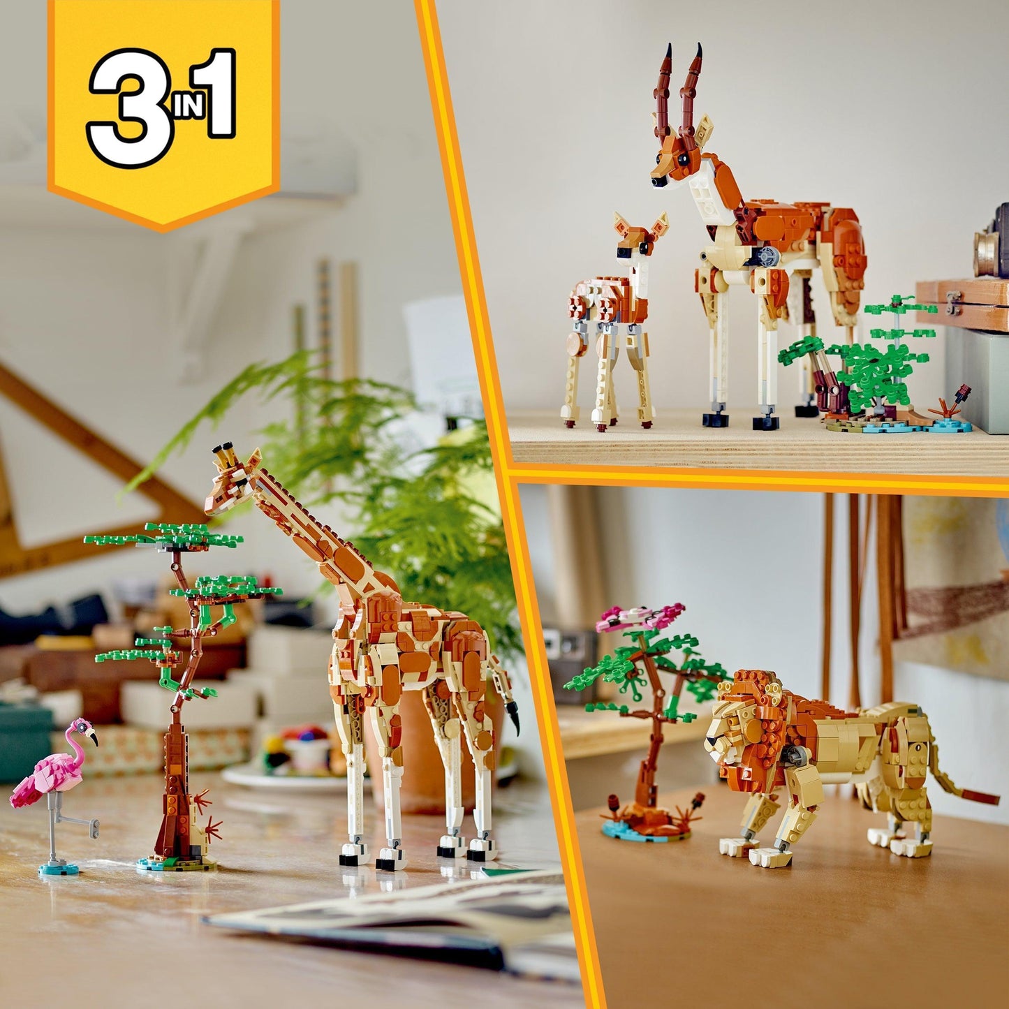 LEGO Wild Safari Animals 31150 Creator 3 in 1 LEGO CREATOR 3 IN 1 @ 2TTOYS | Official LEGO shop😊🥰 LEGO €. 64.99