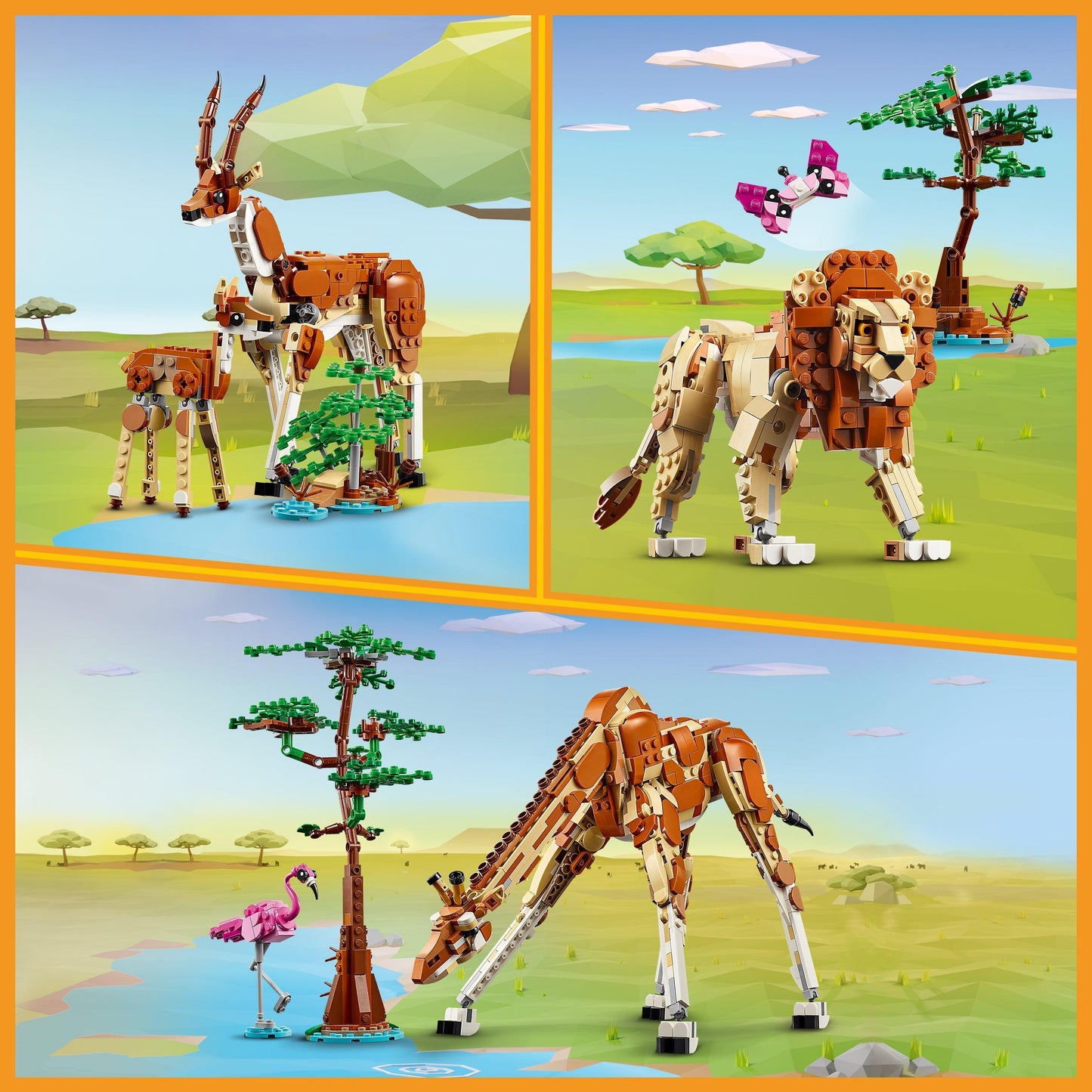 LEGO Wild Safari Animals 31150 Creator 3 in 1 LEGO CREATOR 3 IN 1 @ 2TTOYS | Official LEGO shop😊🥰 LEGO €. 64.99